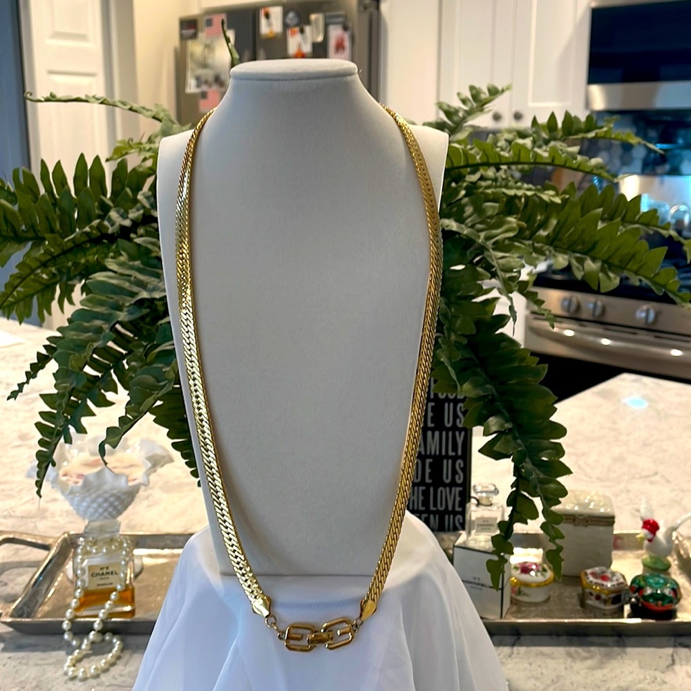 Vintage Givenchy Herringbone necklace